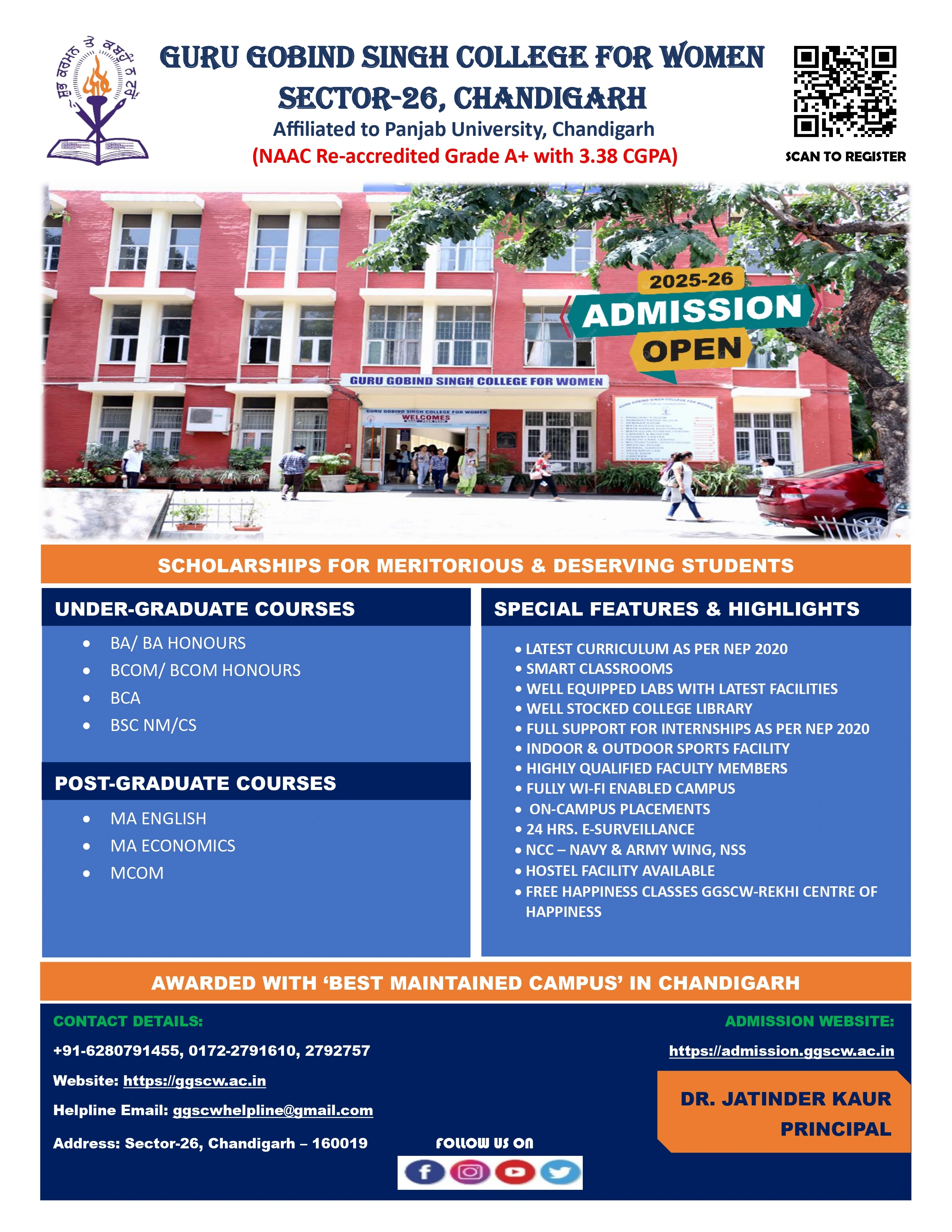 SGGS College Admission Poster